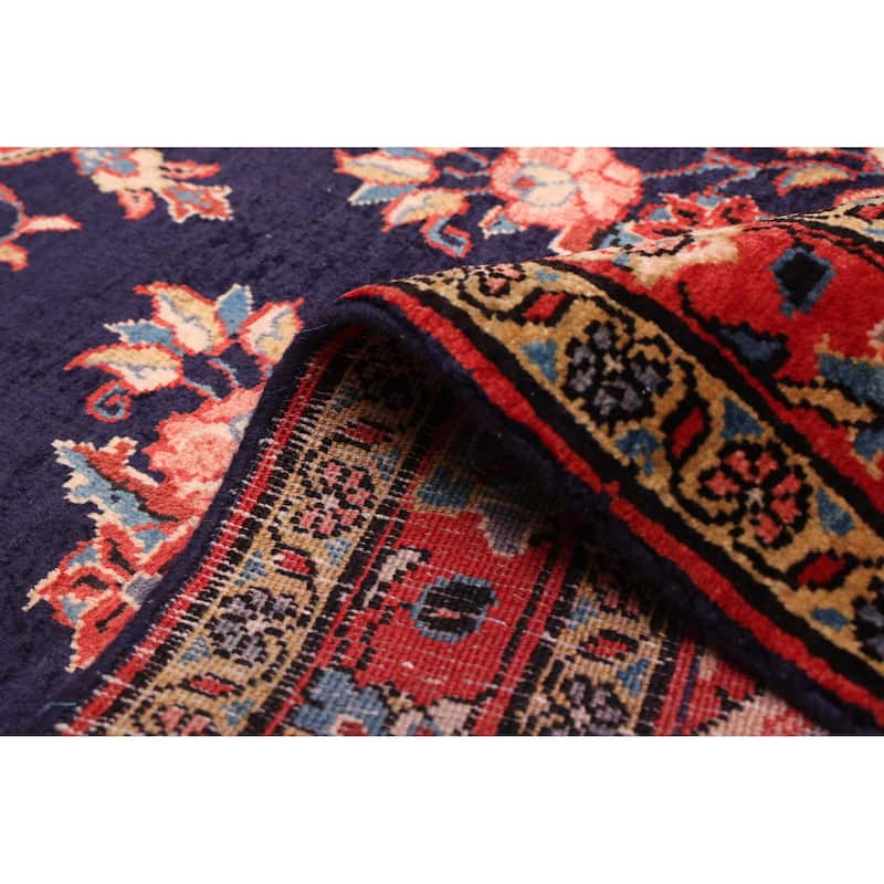 ECARPETGALLERY Hand-knotted Anadol Dark Navy Wool Rug - 3'3 x 10'4