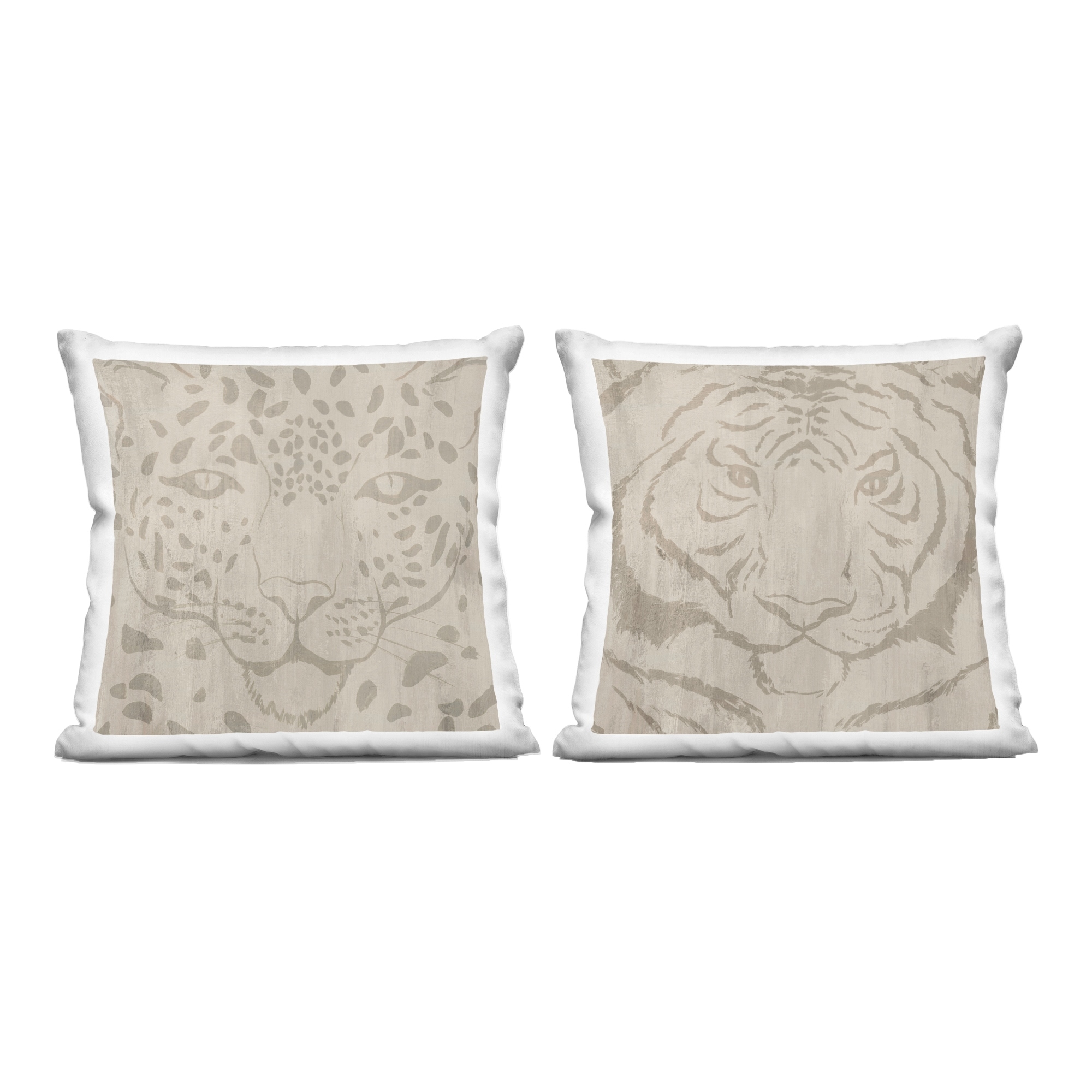 Stupell Majestic Jungle Animals Decorative Printed Throw Pillow Design By Hannah Dawson (Set of 2)