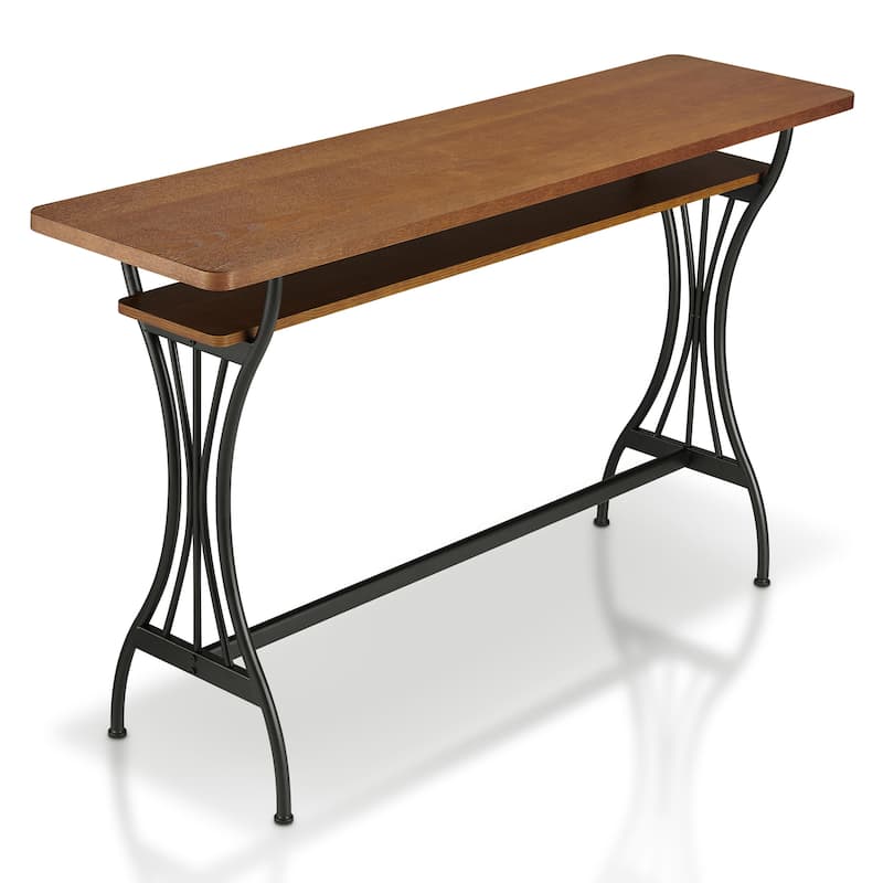 DH BASIC Industrial 60-inch Metal 1-Shelf Counter Height Table by Denhour
