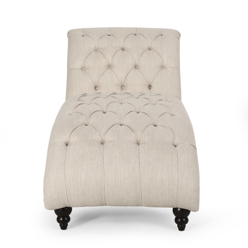 Christopher Knight Home - Varnell Contemporary Button Tufted Chaise Lounge - 64.25" L x 29.00" W x 33.75" H