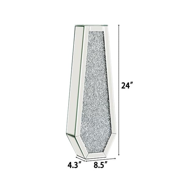 dimension image slide 3 of 6, Glam Tall Crushed Diamond Floor Vase