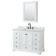 Option White / White Carrara Marble Top / Matte Black