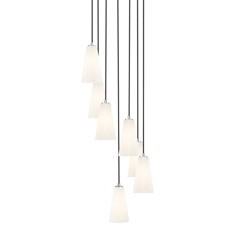 Z-Lite 3043P6-7R Farrell 7 Light 18" Wide Chandelier - Brushed Nickel