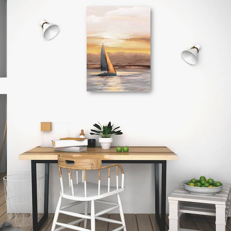 Sail Away Sunset By Studio Arts Canvas Art Print
