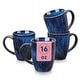 preview thumbnail 42 of 45, vancasso STARRY Stoneware 4-Piece Coffee Mug Set 12oz/16oz Blue - 16Oz Mug Set