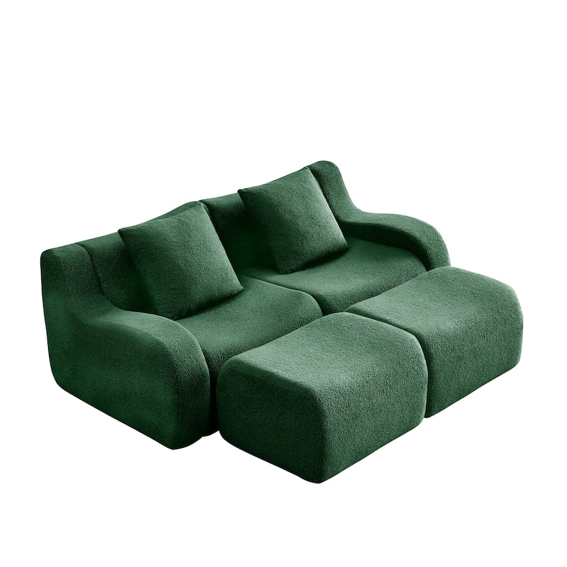 GDF Studio - Fairford 2-Seat Modular Sofa with Chaise & Curved Armrests