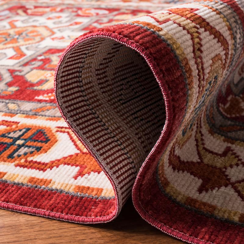 SAFAVIEH Farmhouse Nelleke Boho Tribal Polyester Rug