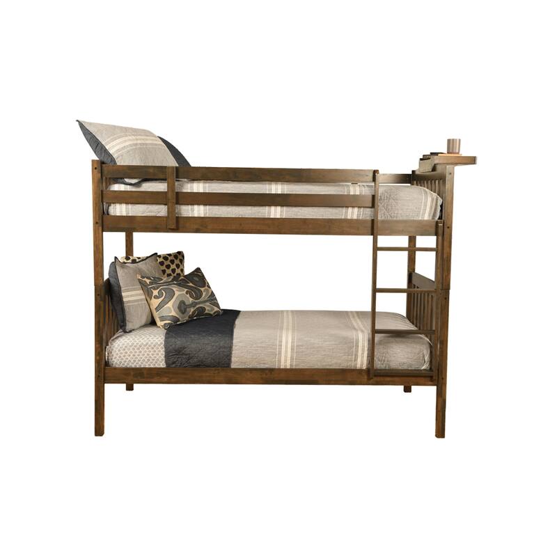 Somette Claire Twin over Twin Bunk Bed with Tray (Mattresses Not Included)