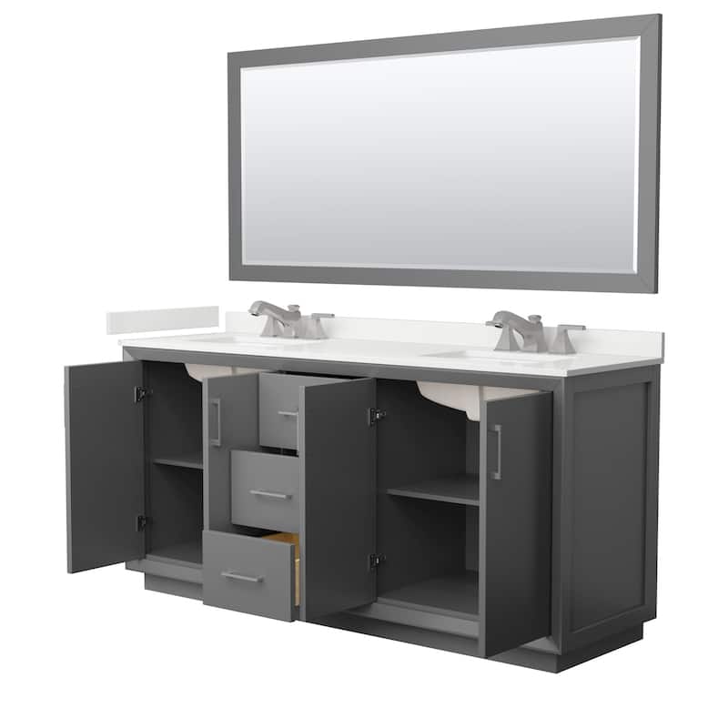Wyndham Collection WCF414172D-QTZ-US3M70 Strada 72" Free Standing