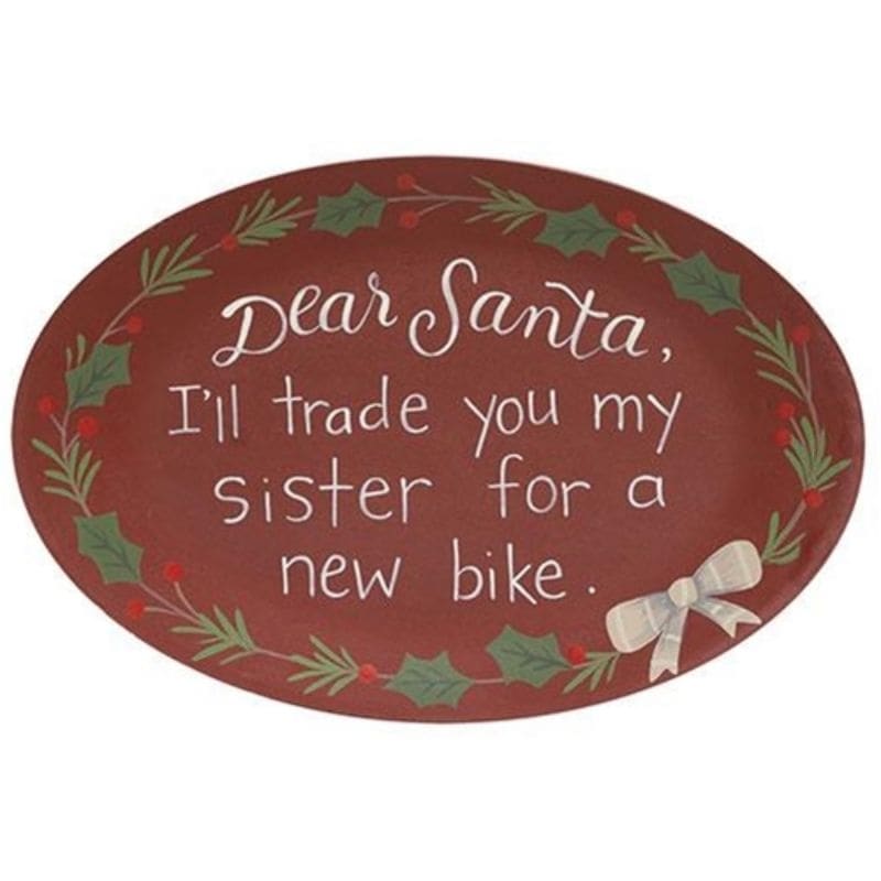 I'll Trade You My Sister Oval Plate - 7.5