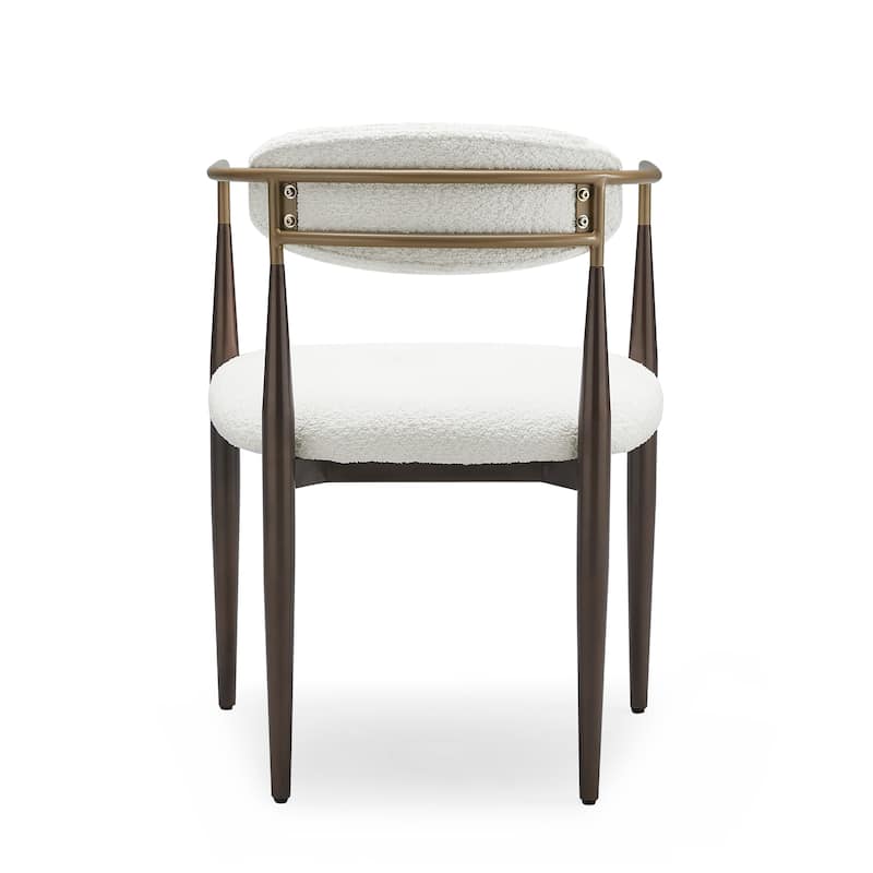 Modern Industrial Elmore Upholstered Dining Chairs (Set of 2) with Iron Frame by Christopher Knight Home