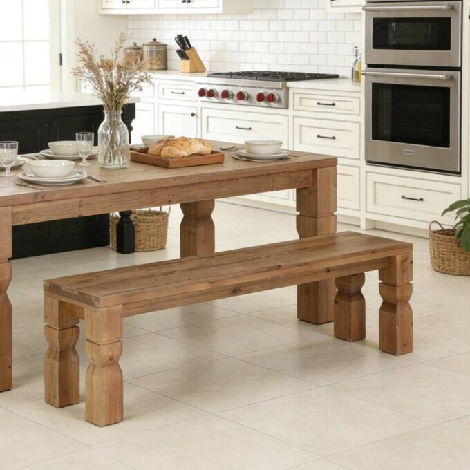 55" Solid Wood Entryway Shoe Bench, Farmhouse End of Bed Bench