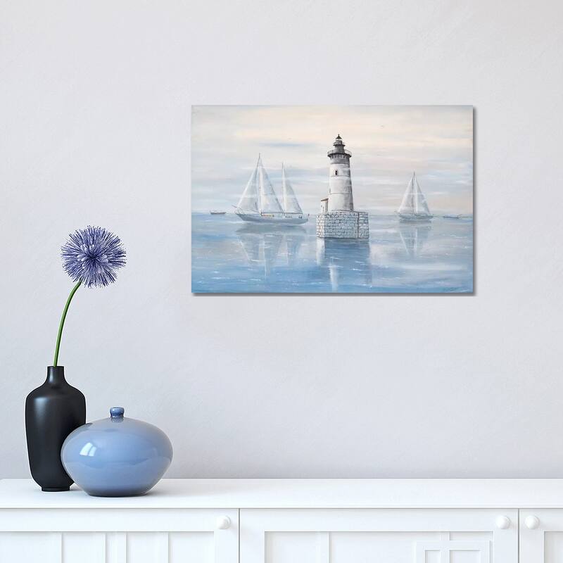 iCanvas "Detroit River Lighthouse" by Jim Williams Canvas Print - 12x18x1.5