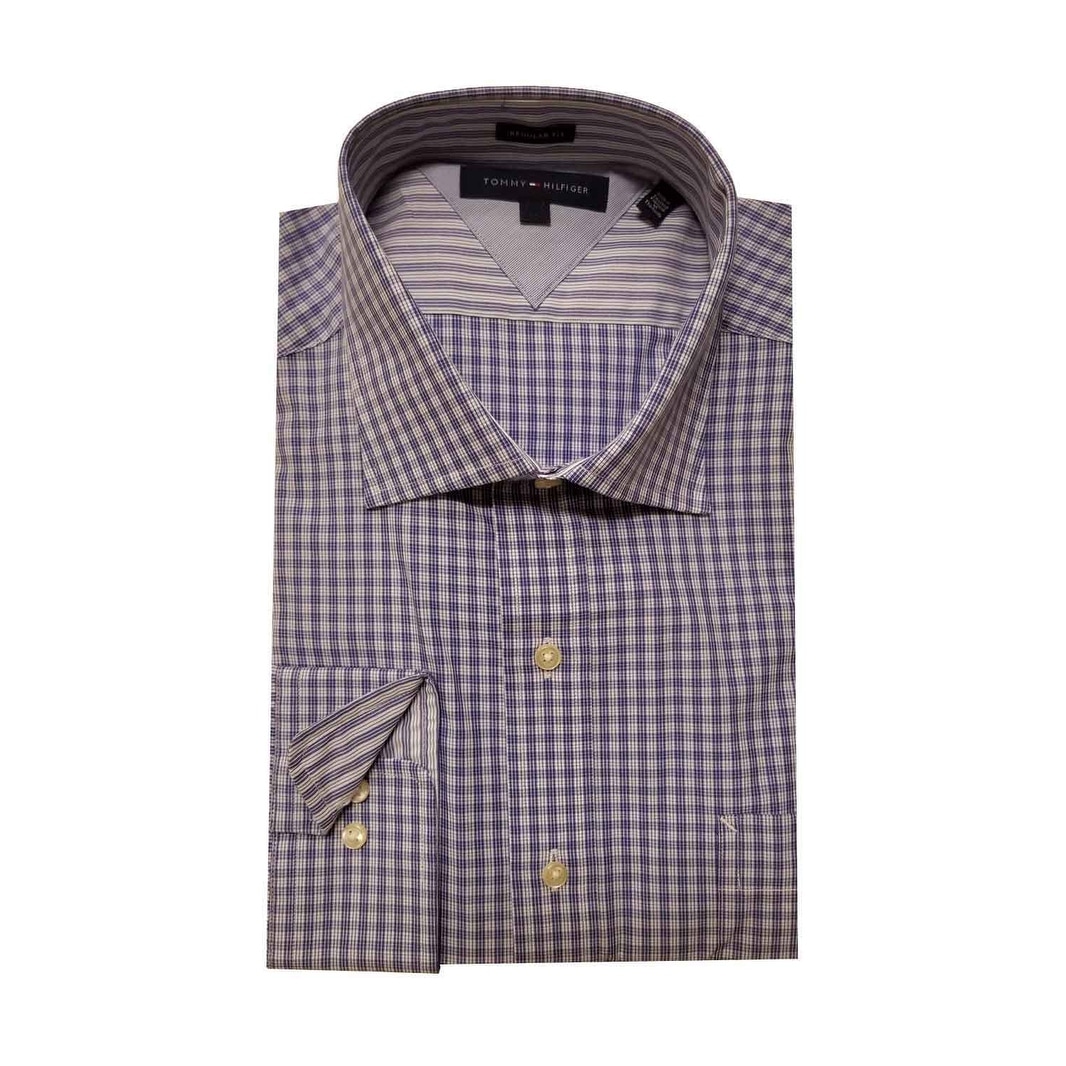 Tommy Hilfiger Mens Regular-fit Button Down Dress Shirt