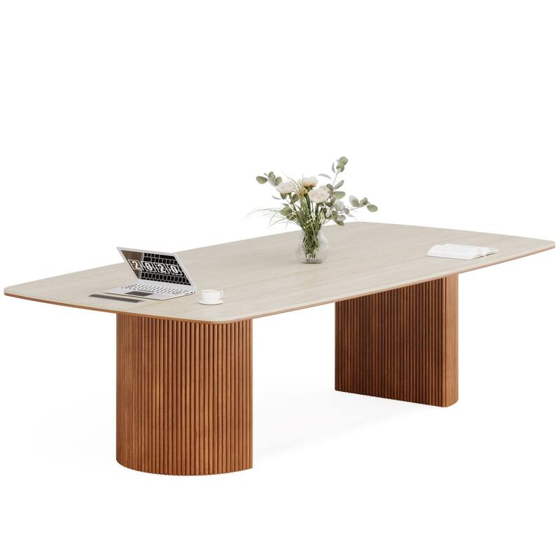 6.56 ft Conference Table, Large Rectangle Meeting Seminar Table