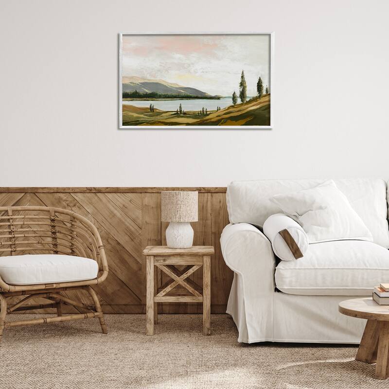 Stupell Calm Scenic Landscape Framed Giclee Art Design By Max Maxx