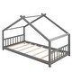 preview thumbnail 13 of 57, Roomfitters Twin Size House Bed with Wooden Frame, Modern Loft Design, Grey