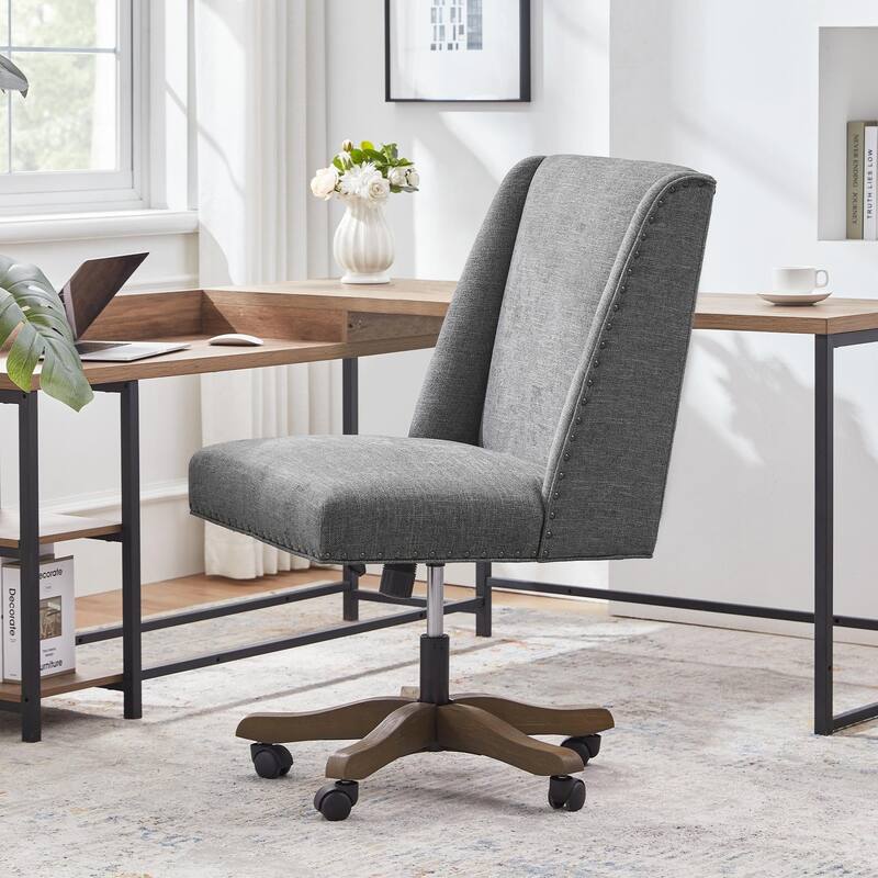 Huimo Home Office Desk Chair with Wheels, 360° Swivel