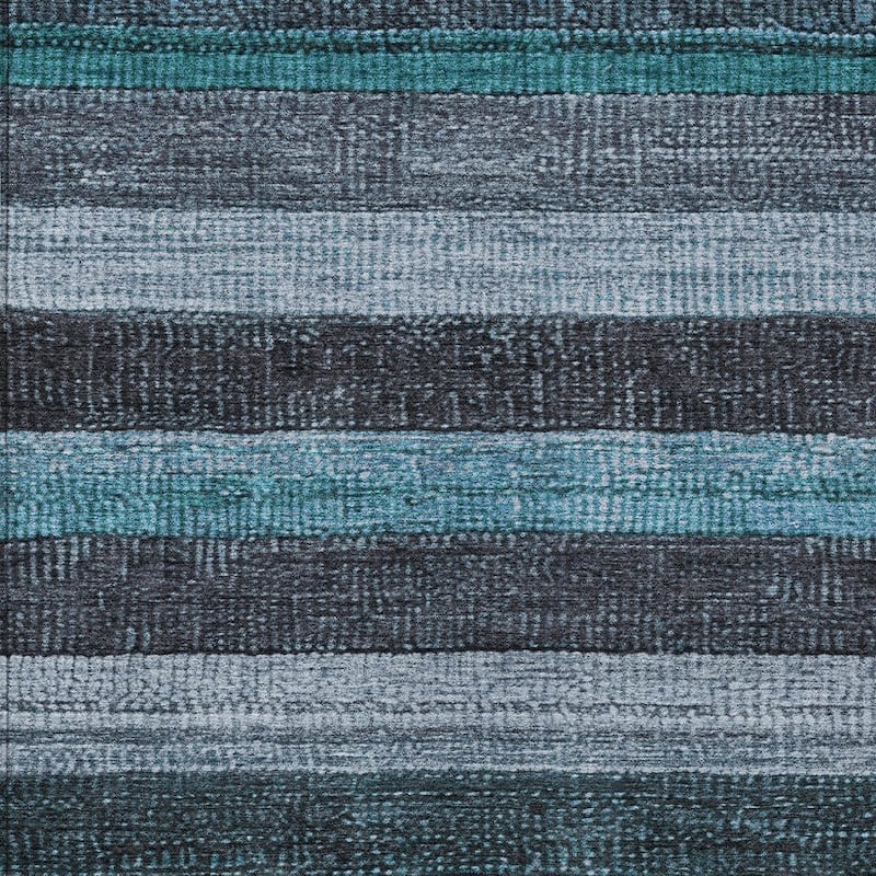 HomeRoots Striped Transitional Rectangle Outdoor Rug