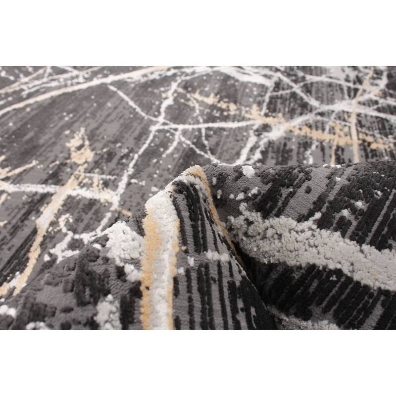 ECARPETGALLERY Florence Dark Grey Casual Rug