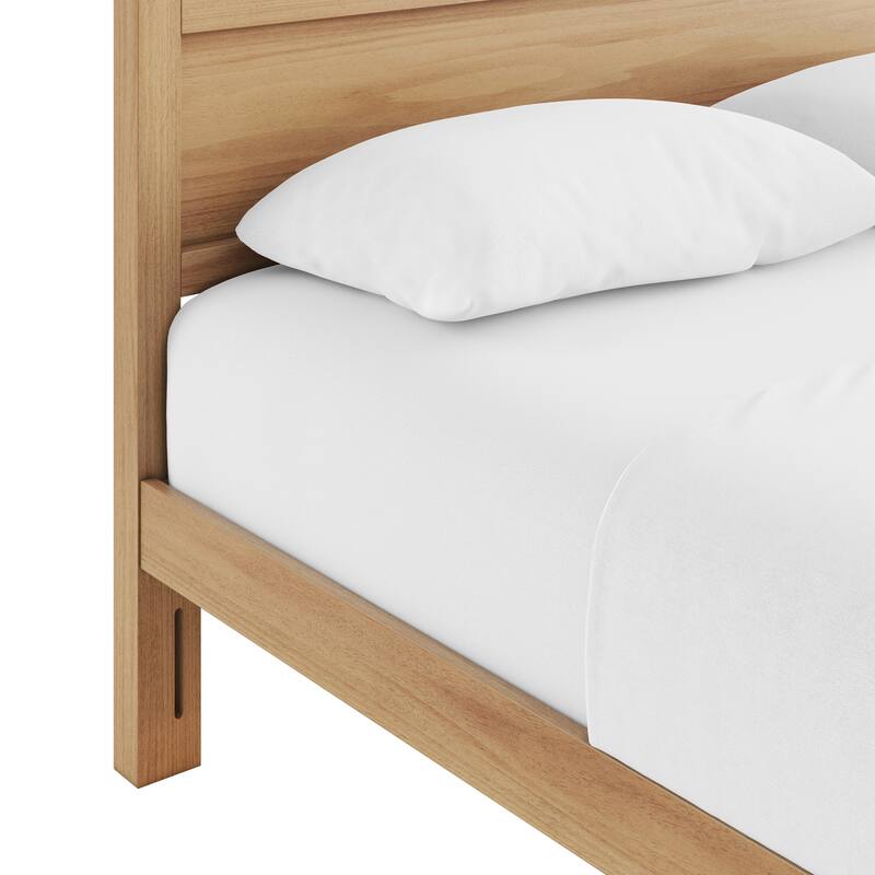 GDFStudio - Maddox Modern Wood Panel Bed with Slat System