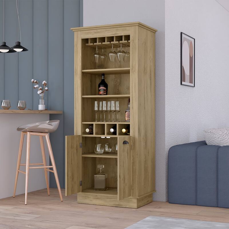 Bar Cabinet, Four built-in wine racks for Living Room