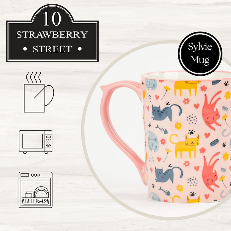 10 Stawberry Street Sylvie Animals Mug, Set of 4