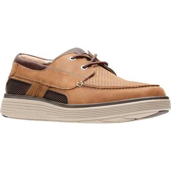 Shop Clarks Men S Un Abode Step Boat Shoe Dark Tan Leather