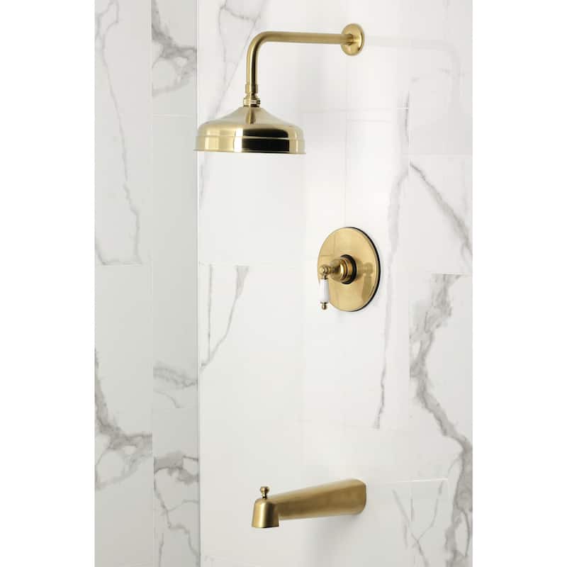 Kingston Brass KB633PL Demure Tub and Shower Trim Package with 1.8 GPM