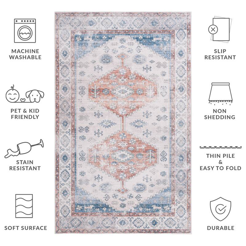 SAFAVIEH Arizona Gundi Vintage Machine Washable Rug