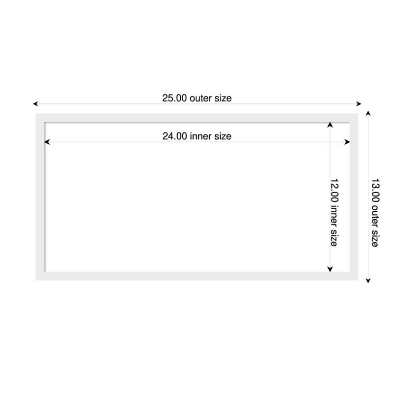 Incline Framed Dry Erase Magnetic Board - 25 x 13 in - Incline White