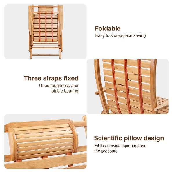 Bamboo Rocking Chairs Sun Lounger Chairs Recliners Outdoor - 66 in. x 21  in.x 24 in. - On Sale - Bed Bath \u0026 Beyond - 35478171