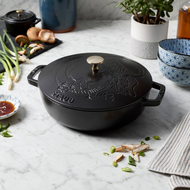 Staub Cast Iron 2.5-qt Braiser with Dragon Lid