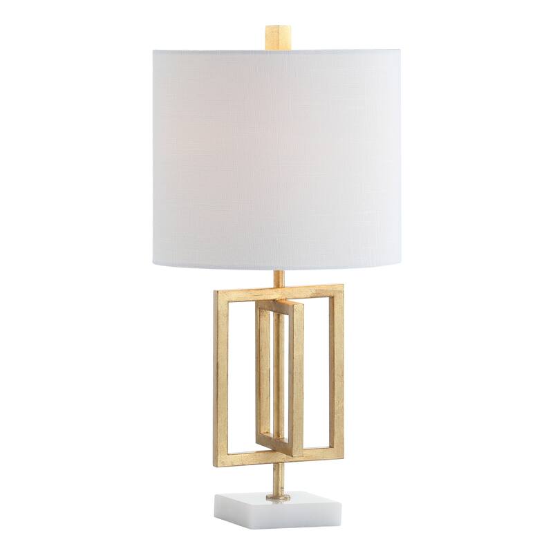 Julienne 20.25" Metal/Marble LED Table Lamp, Gold by JONATHAN Y