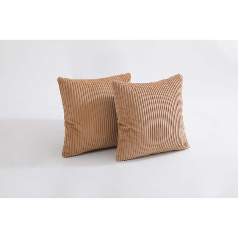 Corduroy Throw Pillow Striped Pillow for Couch Set of 2