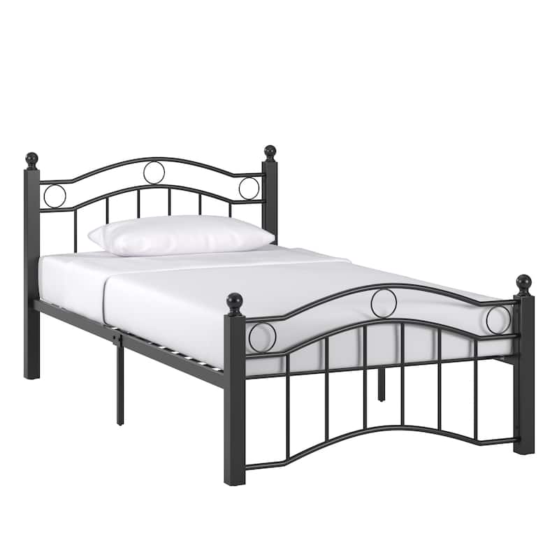 Sadie Brown and Black Metal Bed by iNSPIRE Q Classic