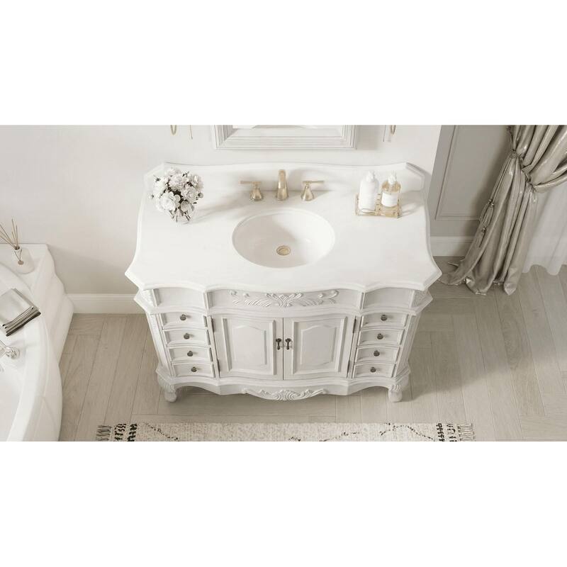 42 Inch Classic style antique white Bathroom Sink Vanity