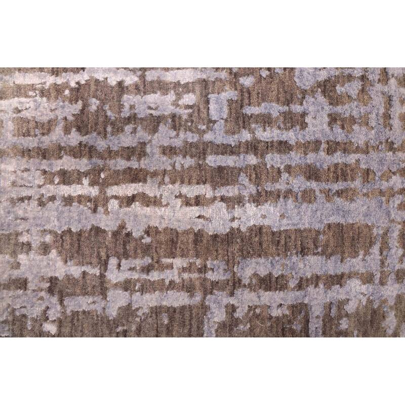 ECARPETGALLERY Hand-knotted Legacy Taupe Silk, Wool Rug - 2'6 x 9'10