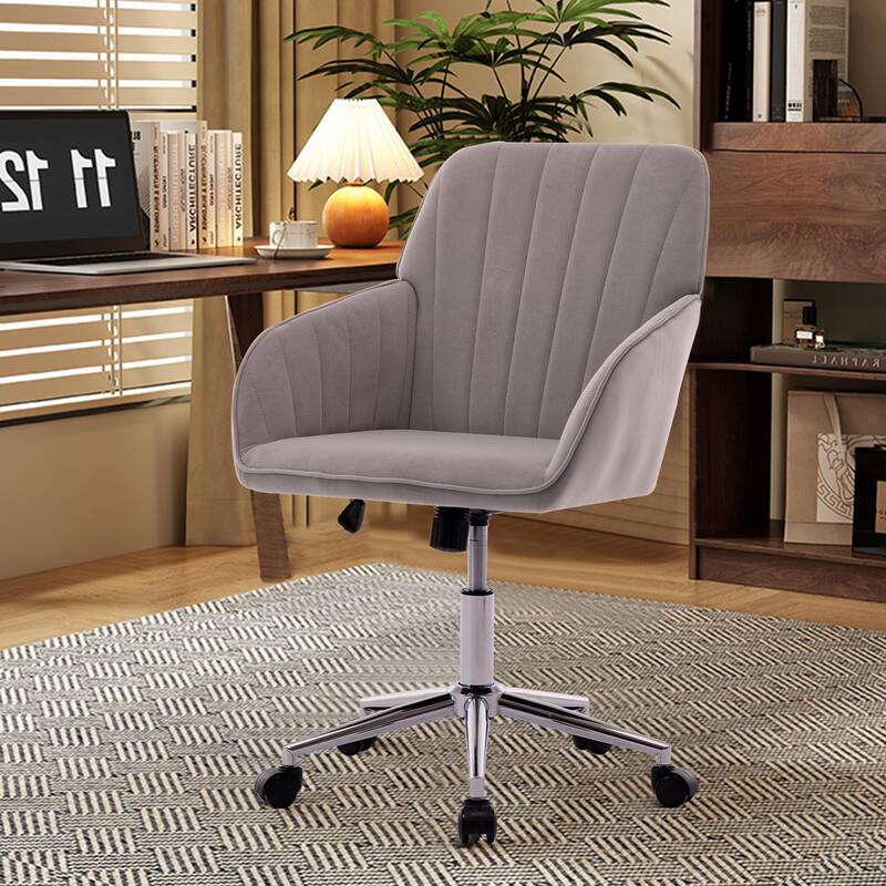 Ergonomic Adjustable Office Chair with Lumbar Support, Swivel Design, and Memory Foam Cushion