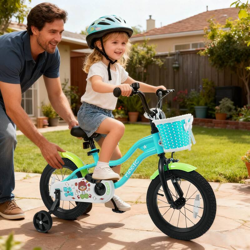 Costway 12”/14”/16”/18” Kids Bike with Training Wheels, Basket, Hand & - See Details