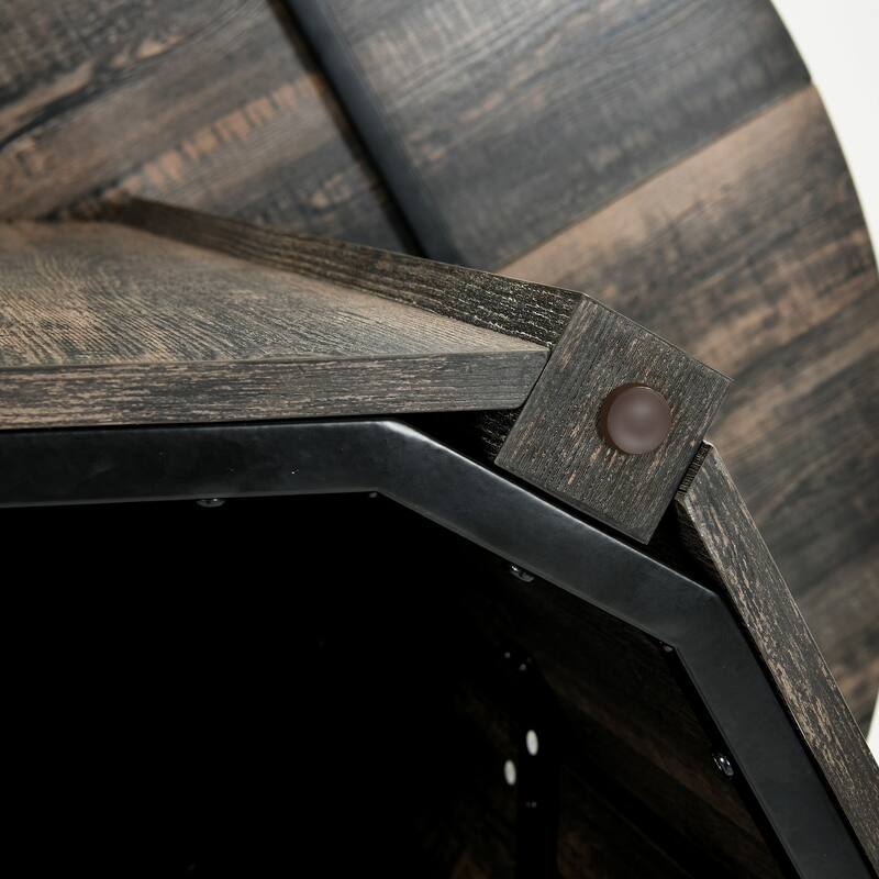 Moasis 47" Round Dining Table for 4, Kitchen Farmhouse Dinner Table