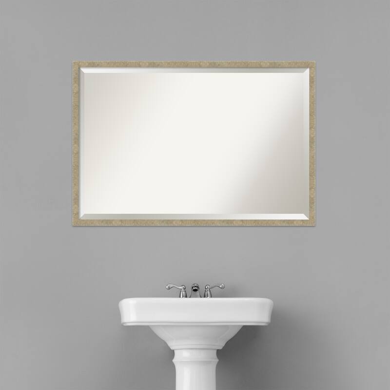 Beveled Bathroom Wall Mirror - Jet Frame