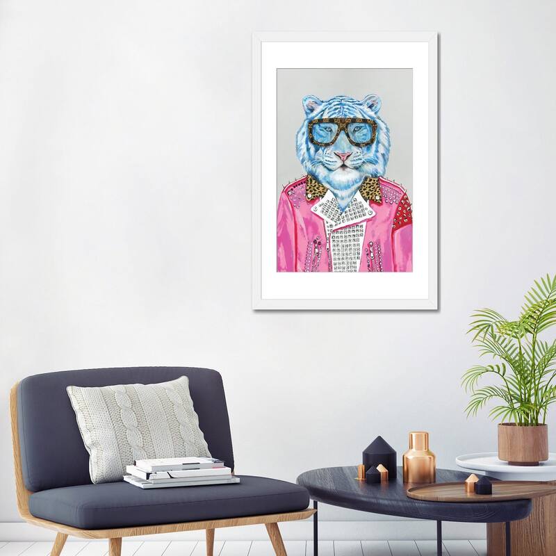 iCanvas "Gucci Blue Tiger" by Heather Perry