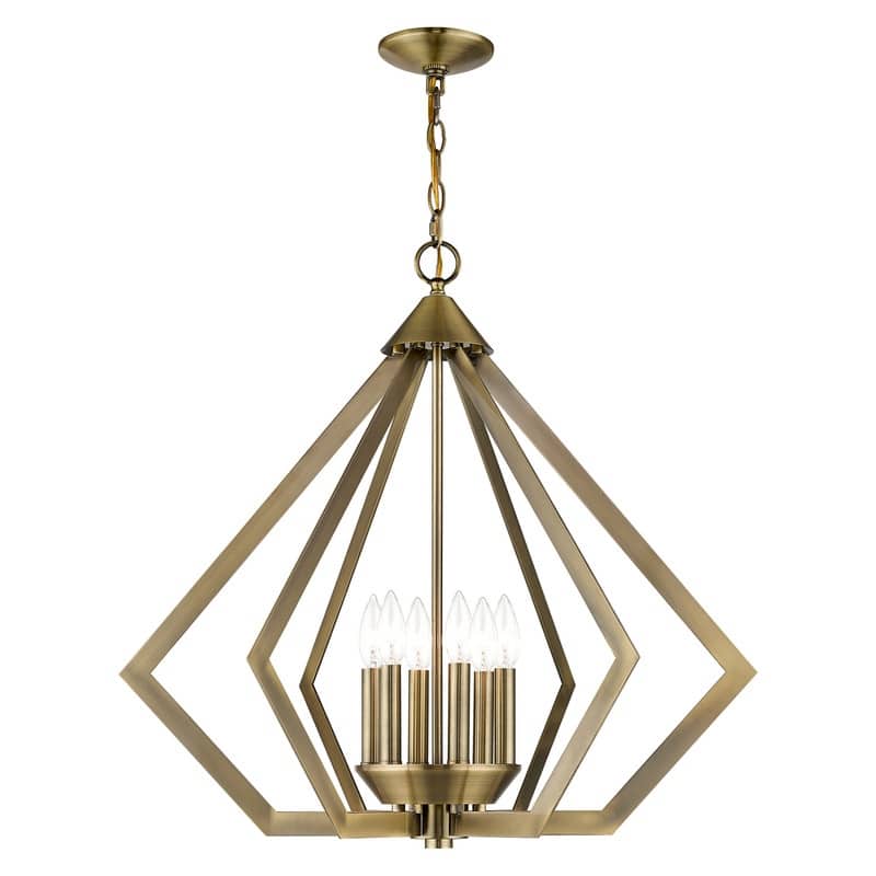 Livex Lighting 6-light Antique Brass Indoor Chandelier, 40926-01 - 26" DIA 25" H