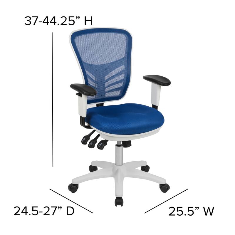 Mid-back Blue Mesh Adjustable Ergonomic Office Chair