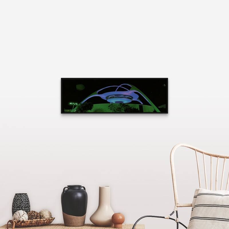 "LAX Theme Restaurant " Black Float Frame Canvas Art - 36 x 12