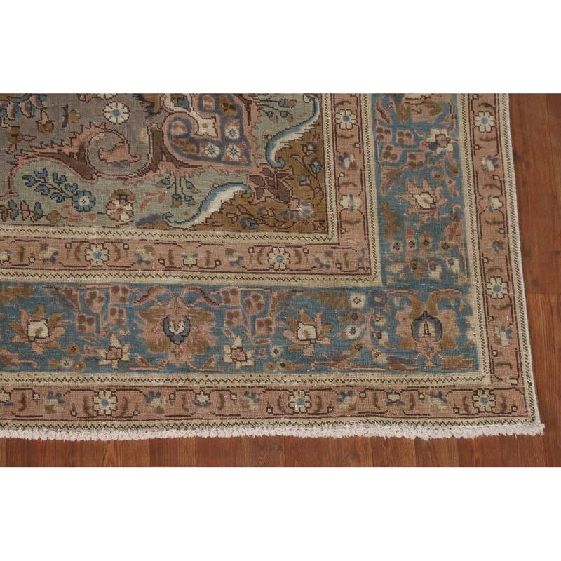 Over-Dyed Tabriz Persian Vintage Rug Handmade Wool Carpet - 7'11"x 11'6"