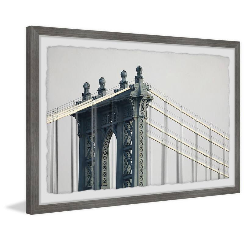 Bridge Framed Print - Medieval Moods Wall Art Canvas - Living Room Decor 36x24
