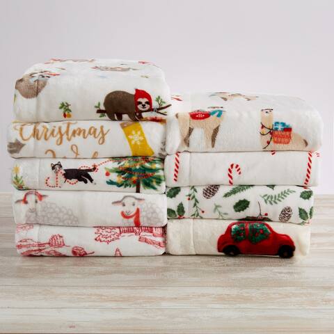 Luxurious Velvet Plush Sherpa Holiday Prints