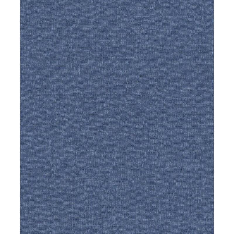 The Simple Life Soft Linen Unpasted Wallpaper - 20.9 in. W x 33 ft. L - Navy